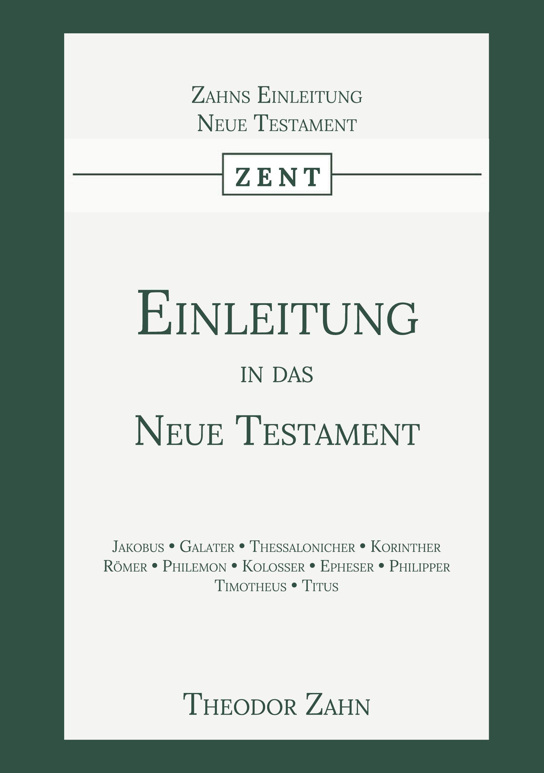 Vorderes Coverbild Einleitung in das Neue Testament