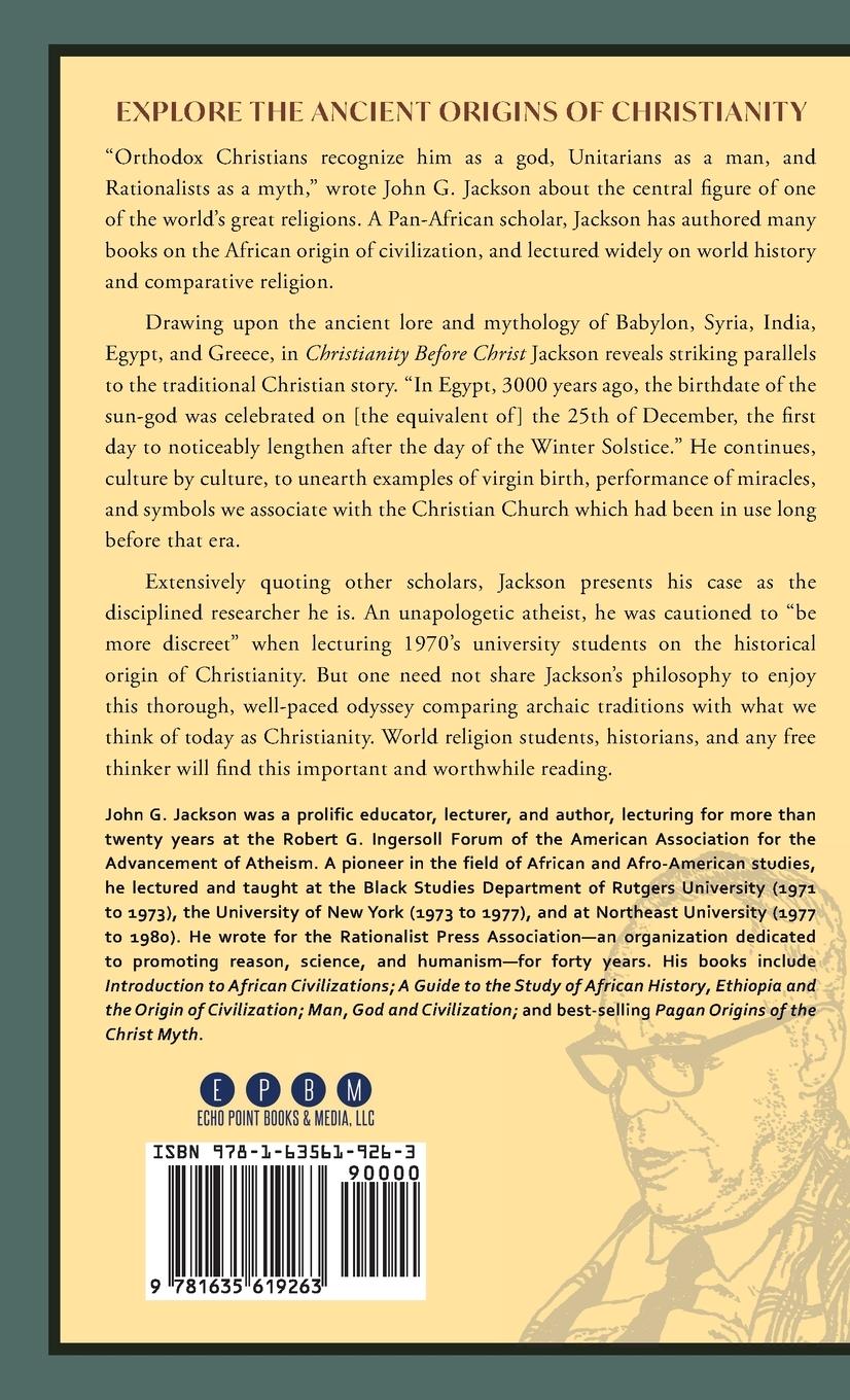 Rückseitencover Christianity Before Christ