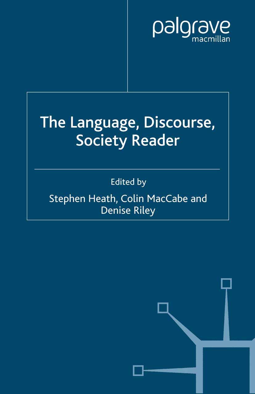 Vorderes Coverbild The Language, Discourse, Society Reader