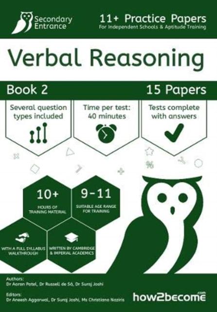 Vorderes Coverbild 11+ Practice Papers For Independent Schools & Aptitude Training Verbal Reasoning Book 2