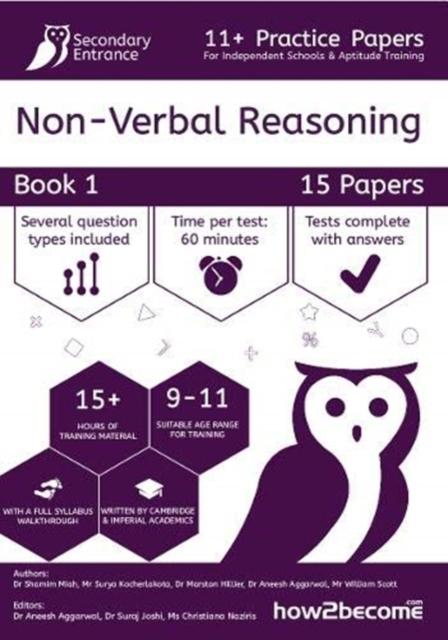 Vorderes Coverbild 11+ Practice Papers For Independent Schools & Aptitude Training Non-Verbal Reasoning Book 1