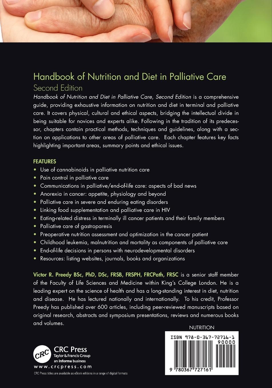 Rückseitencover Handbook of Nutrition and Diet in Palliative Care, Second Edition