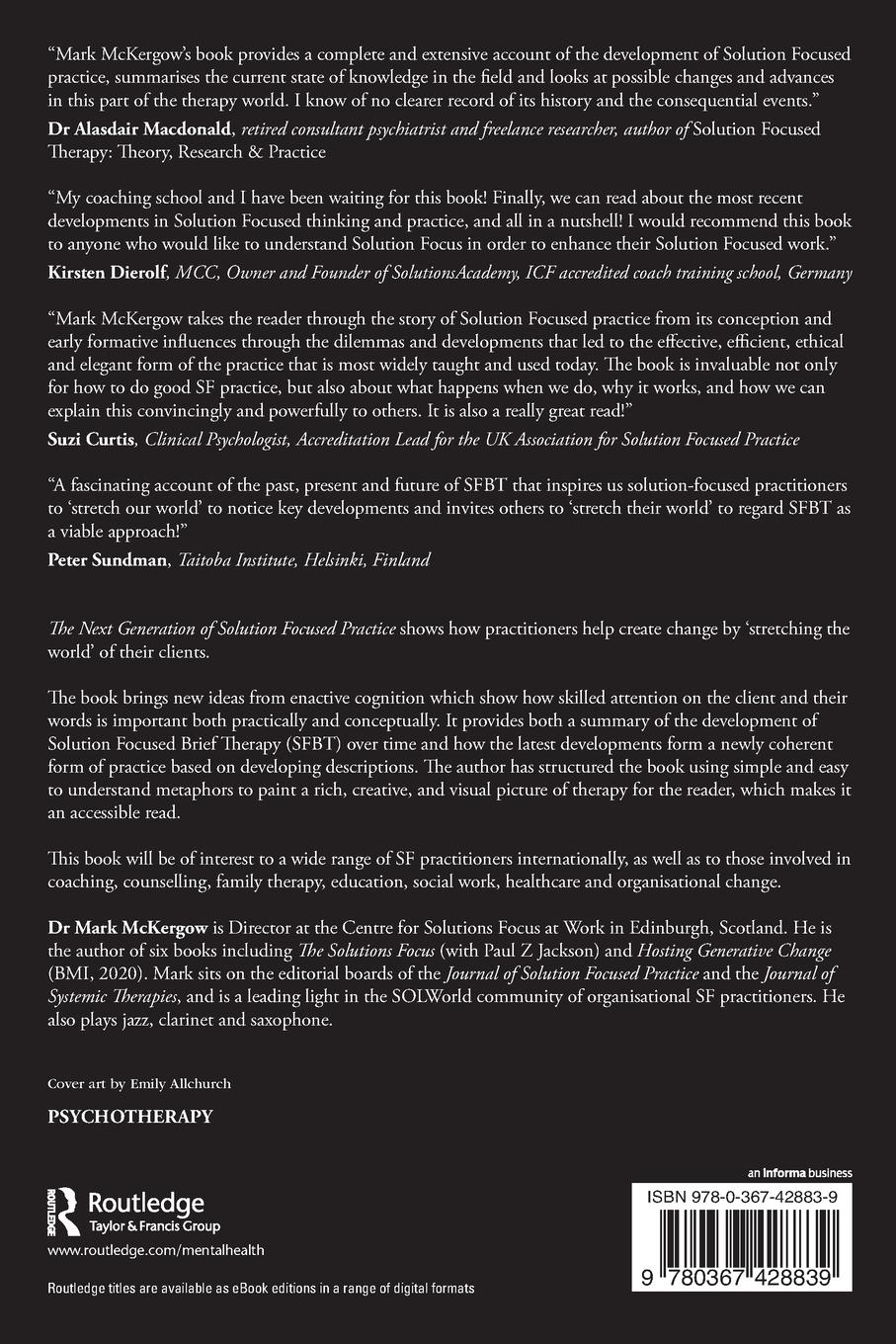 Rückseitencover The Next Generation of Solution Focused Practice