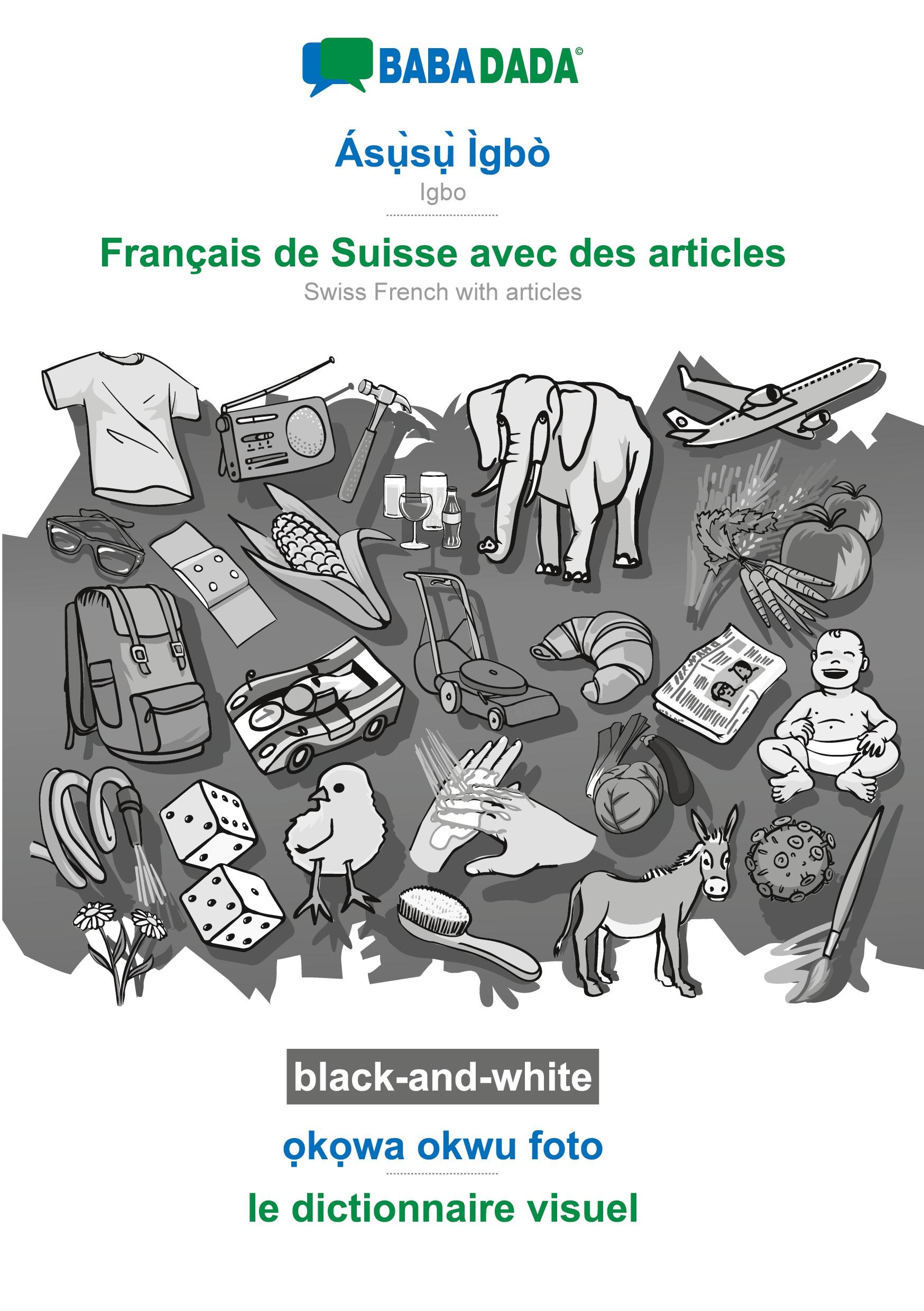 Vorderes Coverbild Ás¿¿s¿¿ Ìgbò - Français de Suisse avec des articles, ¿k¿wa okwu foto, BW