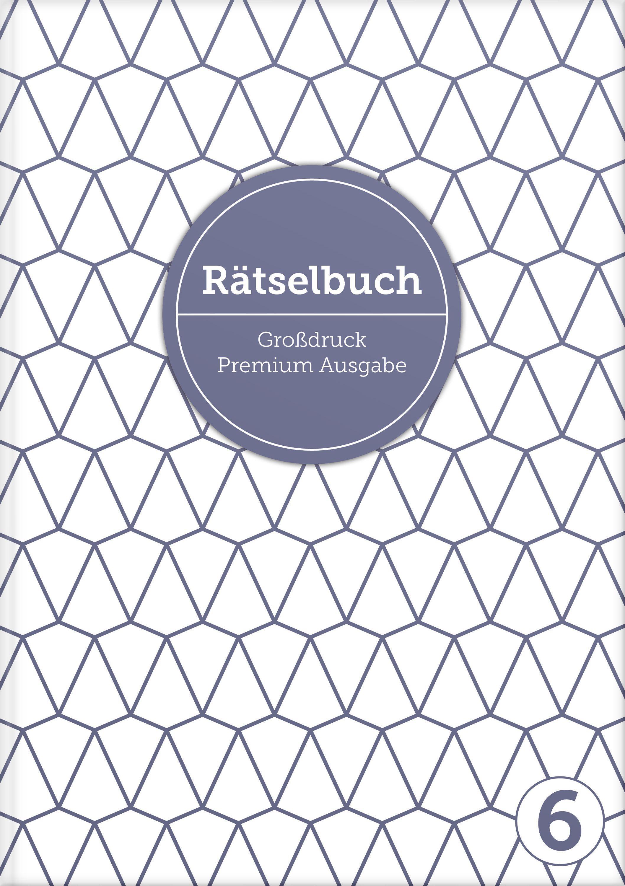 Vorderes Coverbild Deluxe Rätselbuch Band 6. XL Rätselbuch in Premium Ausgabe für ältere Leute, Senioren, Erwachsene und Rentner im DIN A4-Format mit extra großer Schrift.