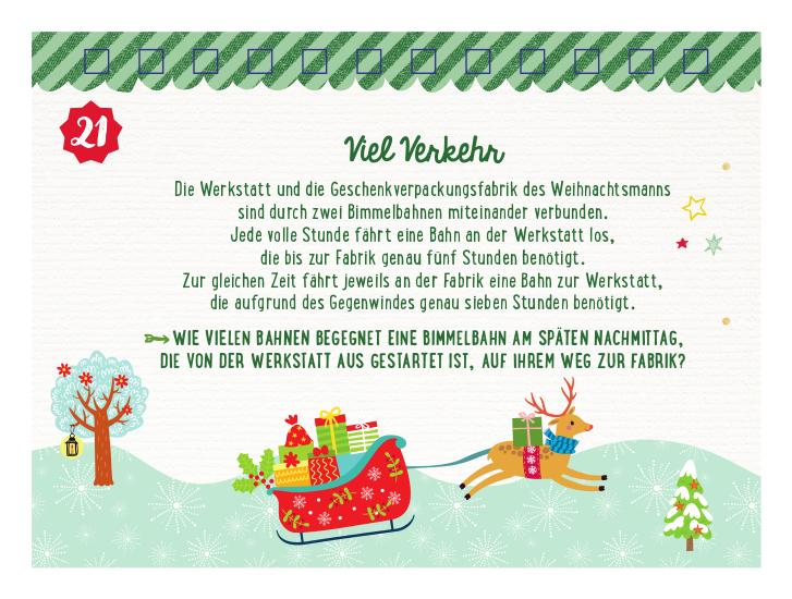 Beispielinhalt (Bild) 24 knifflig-gute Weihnachtsrätsel