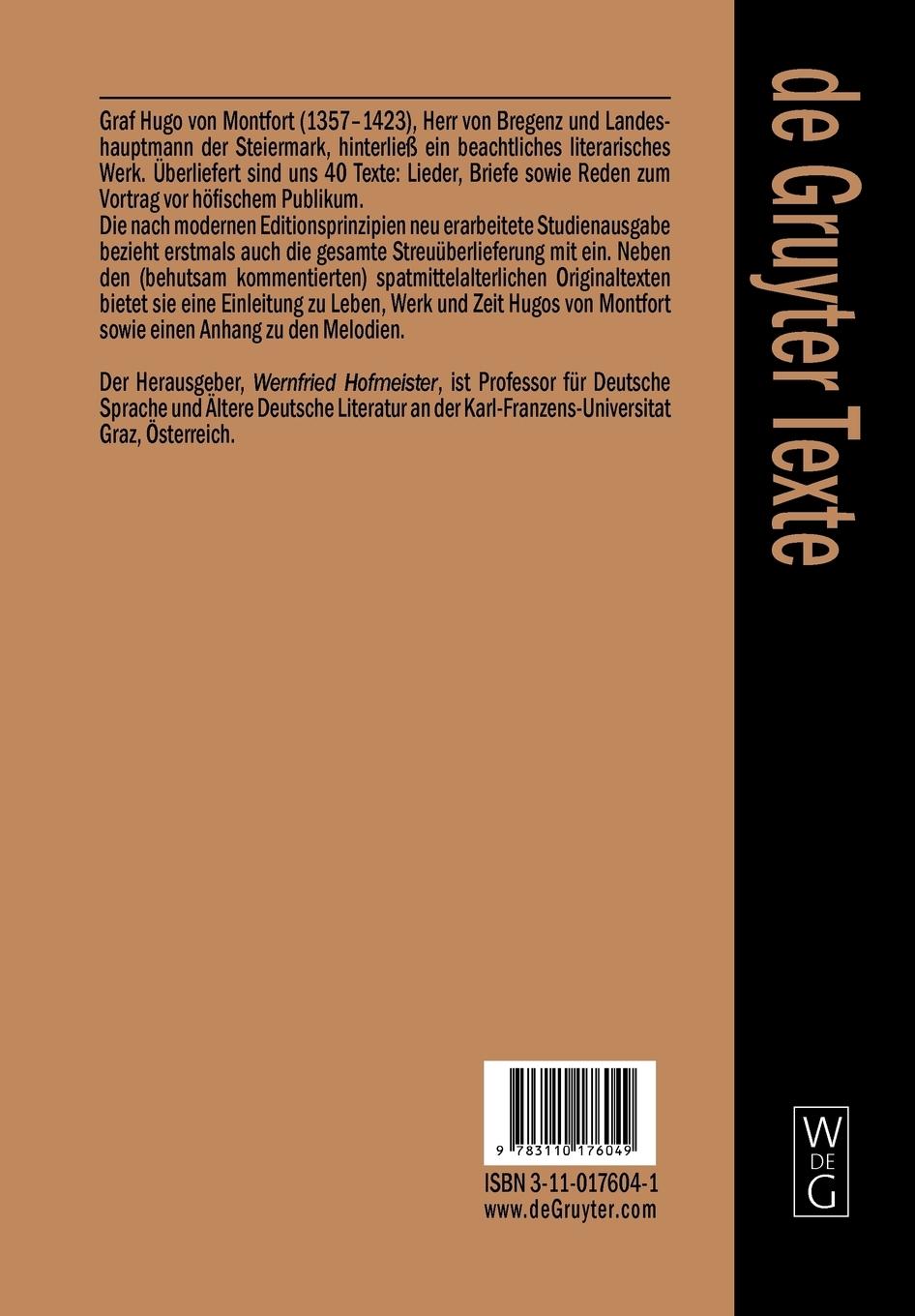 Rückseitencover Das poetische Werk