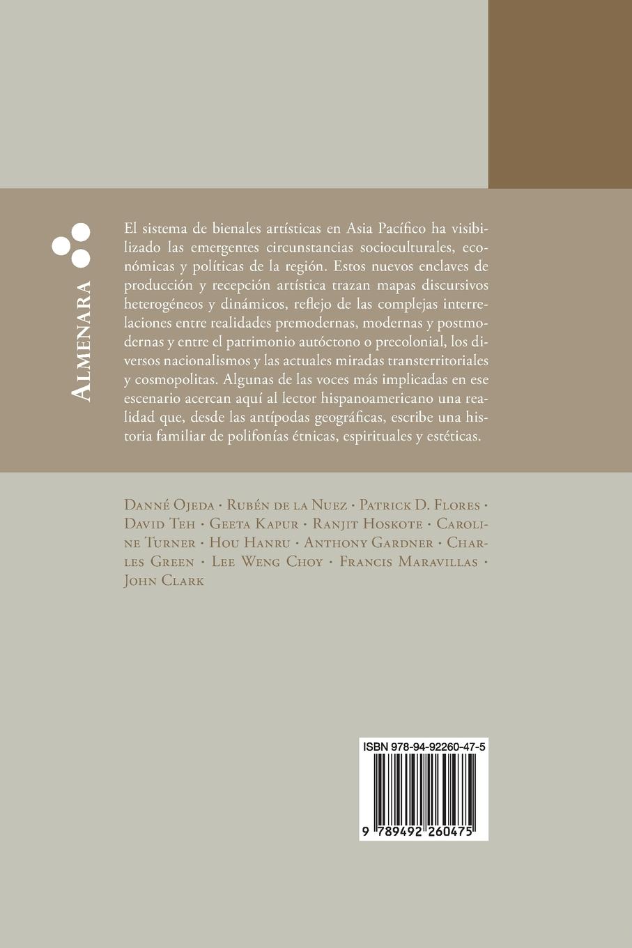 Rückseitencover Trazos discontinuos. Antología crítica sobre las bienales de arte en Asia Pacífico