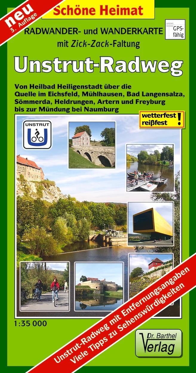 Vorderes Coverbild Radwander- und Wanderkarte Unstrut-Radweg 1:35 000, Laufzeit bis 2027