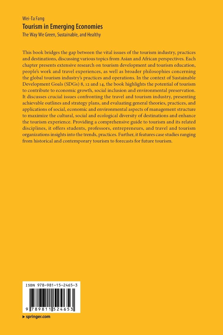 Rückseitencover Tourism in Emerging Economies