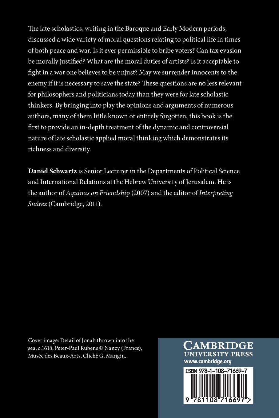 Rückseitencover The Political Morality of the Late Scholastics