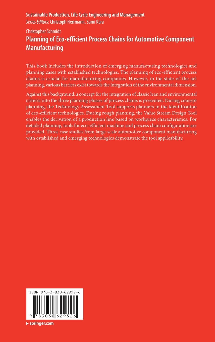 Rückseitencover Planning of Eco-efficient Process Chains for Automotive Component Manufacturing