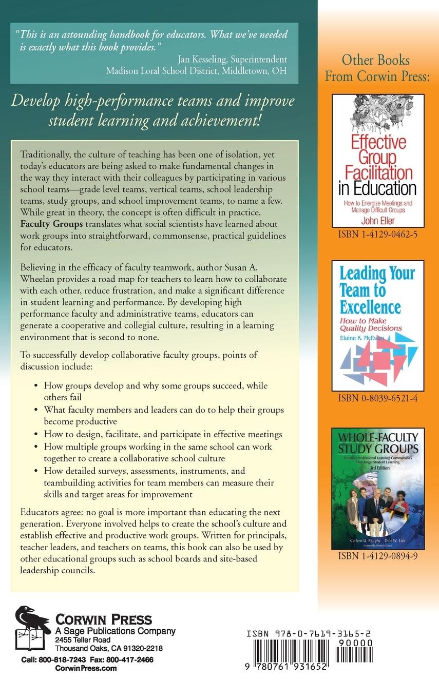 Rückseitencover Faculty Groups