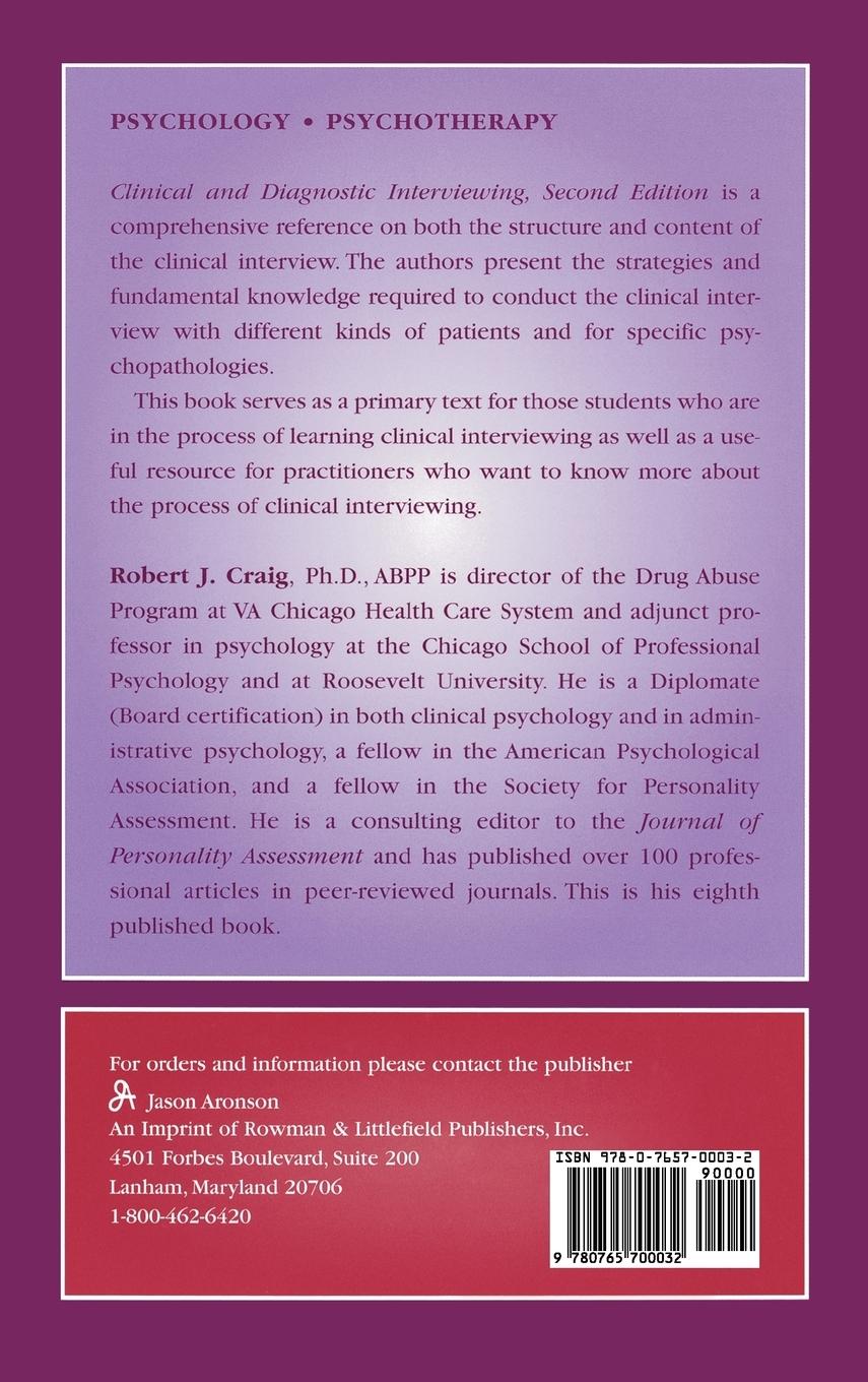Rückseitencover Clinical and Diagnostic Interviewing