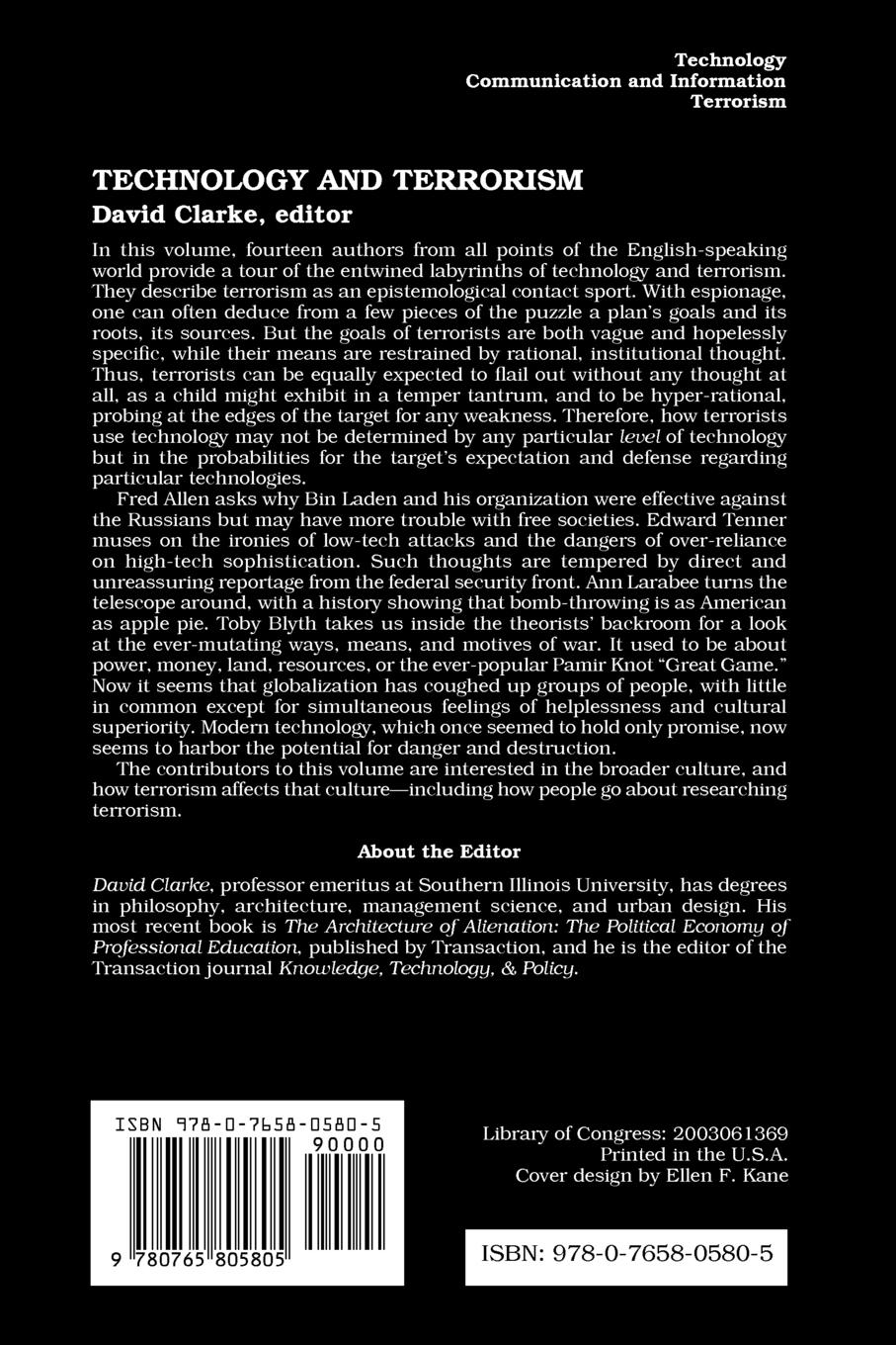 Rückseitencover Technology and Terrorism