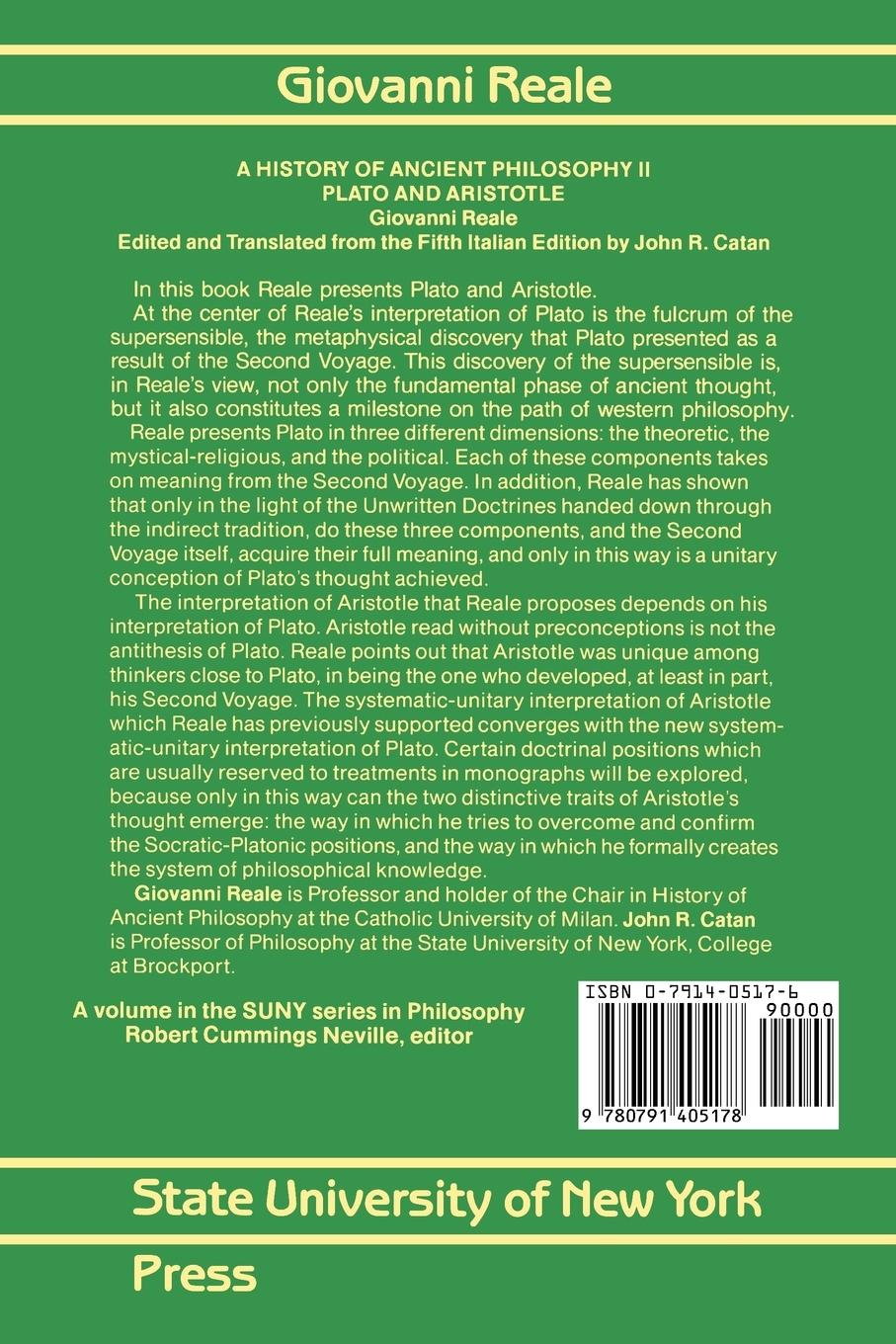 Rückseitencover A History of Ancient Philosophy II