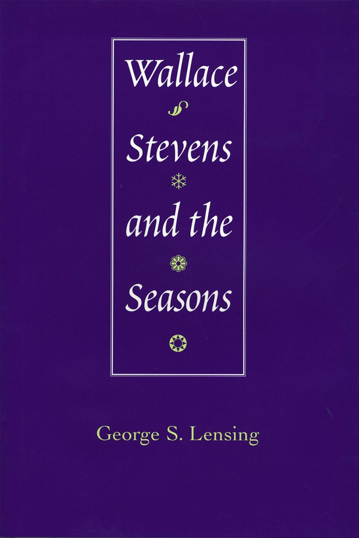 Vorderes Coverbild Wallace Stevens and the Seasons