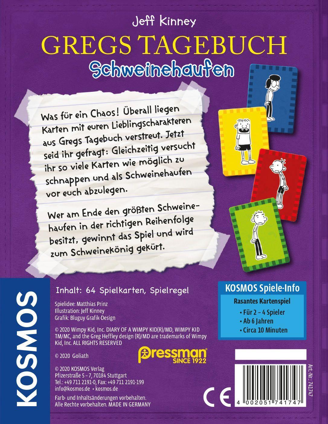 Beispielinhalt (Bild) Kartenspiel Gregs Tagebuch - Schweinehaufen