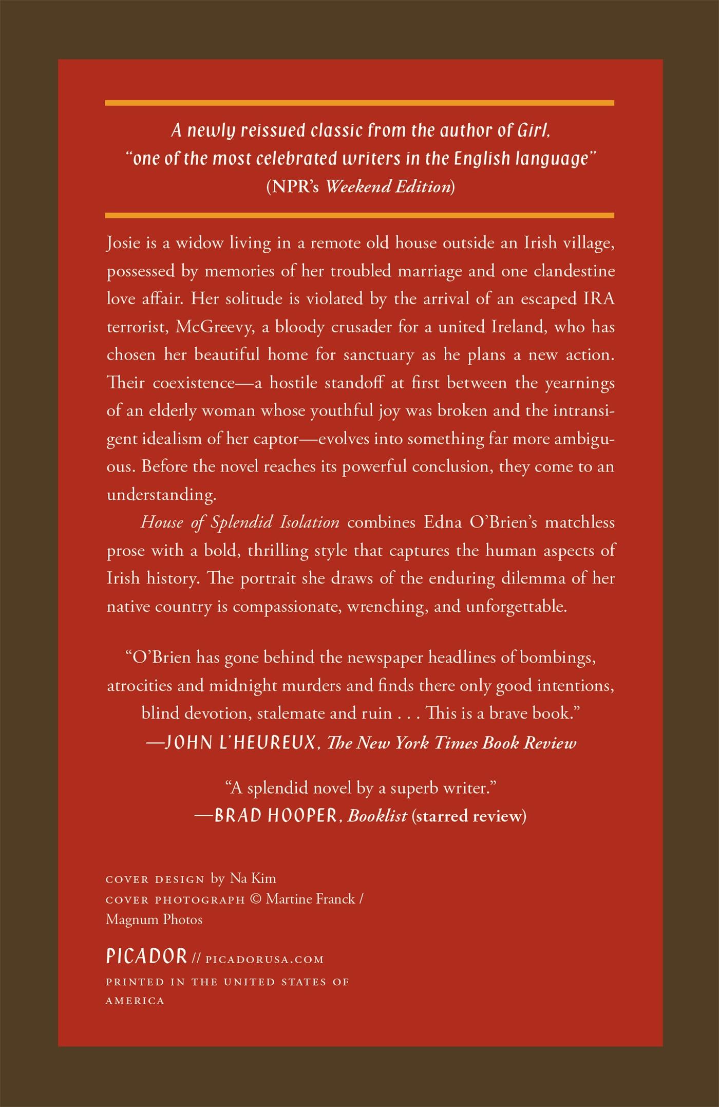 Rückseitencover House of Splendid Isolation