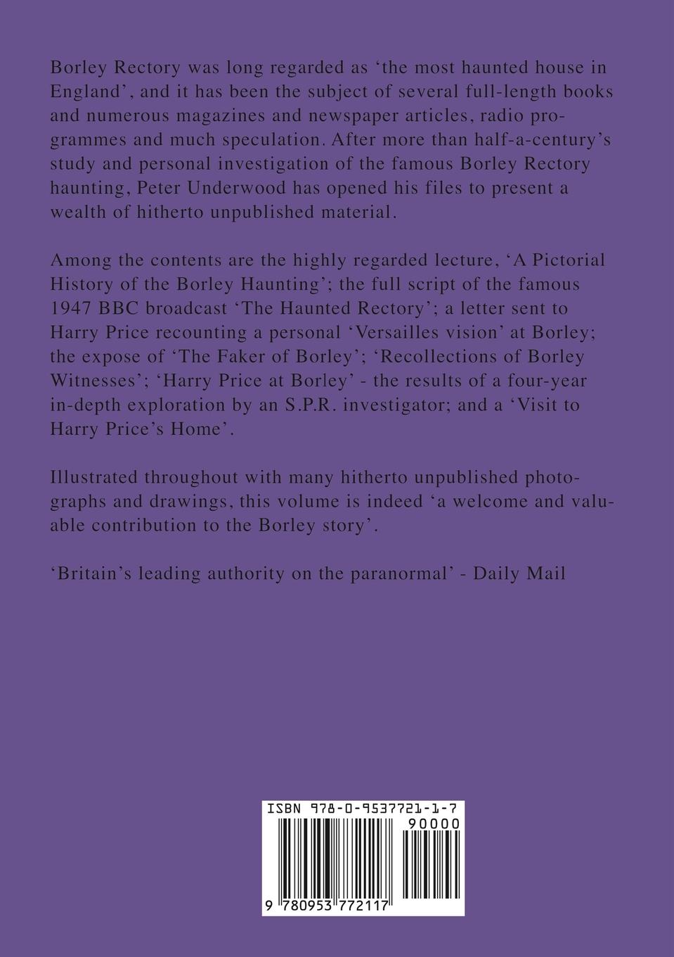 Rückseitencover Borley Postscript