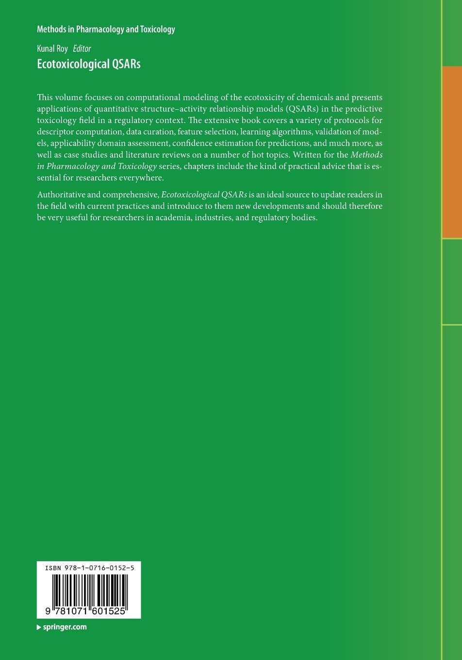 Rückseitencover Ecotoxicological QSARs