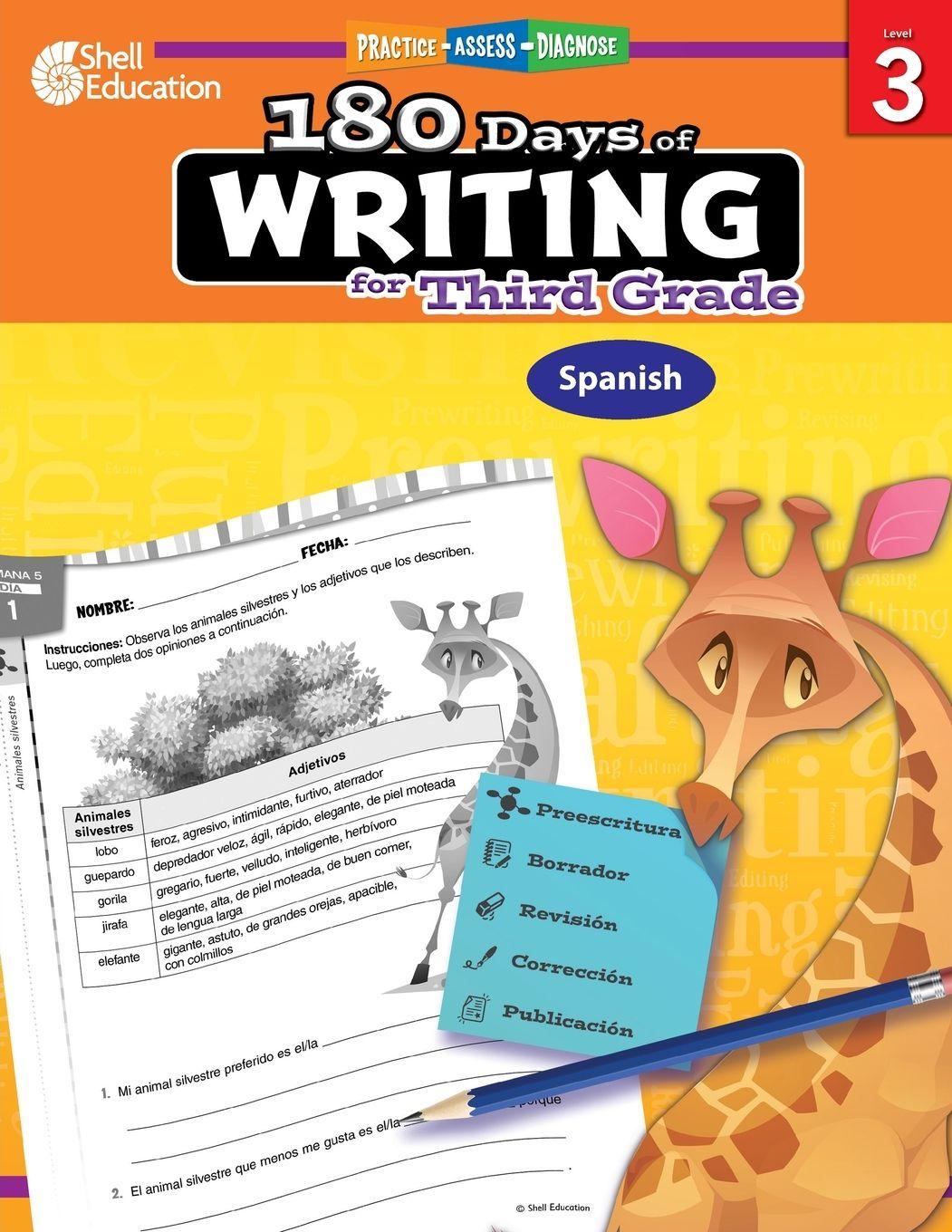 Vorderes Coverbild 180 Days of Writing for Third Grade (Spanish)