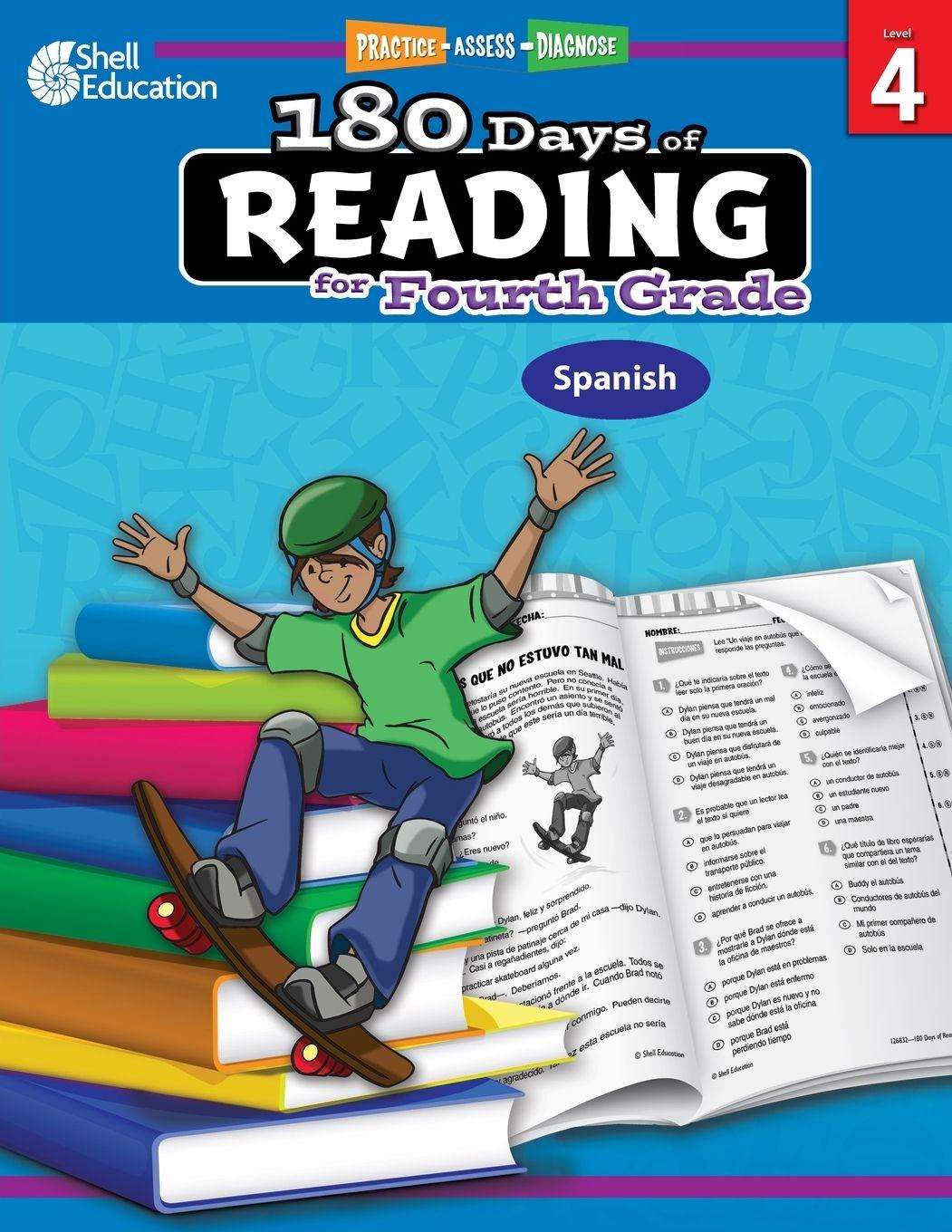Vorderes Coverbild 180 Days of Reading for Fourth Grade (Spanish)