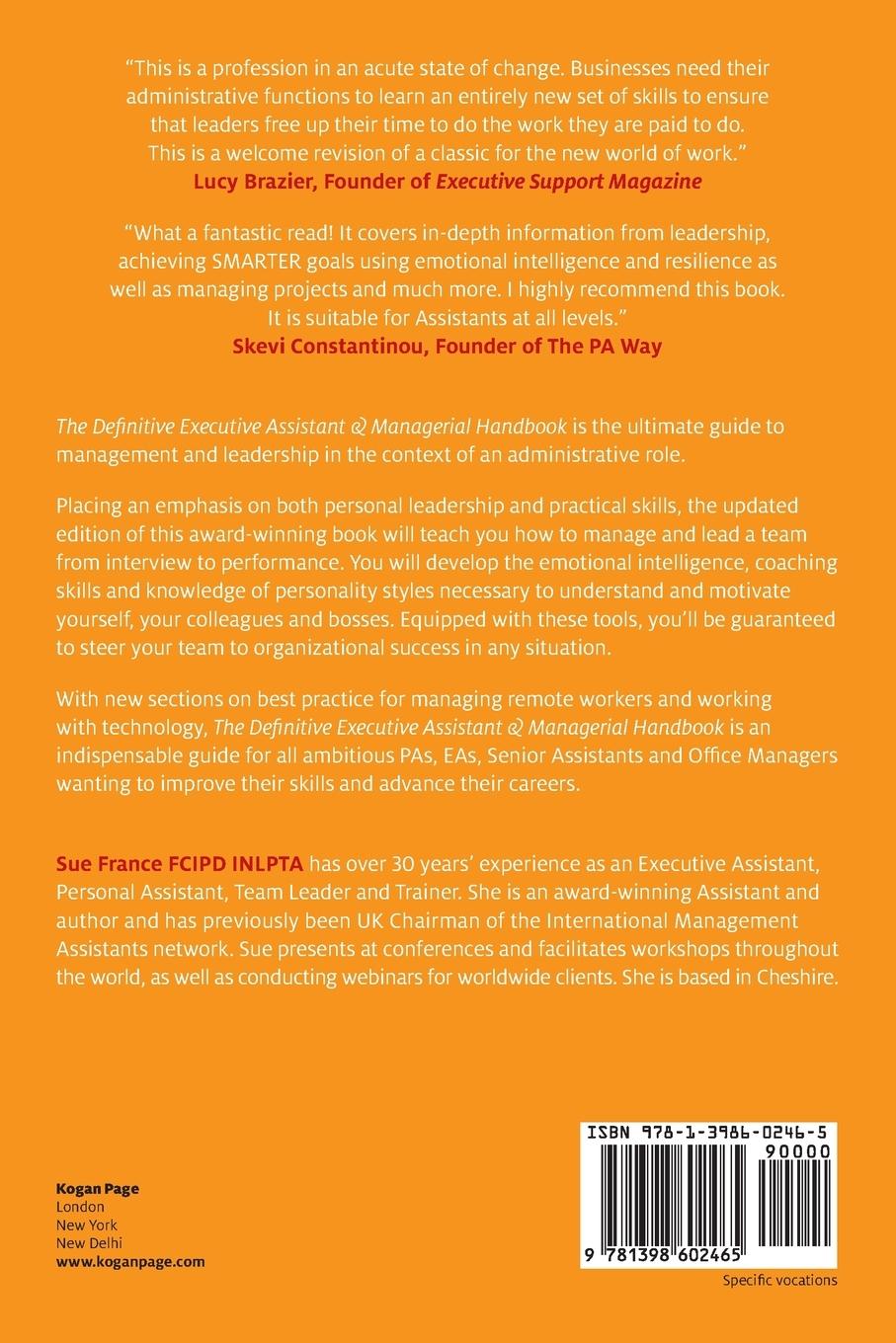 Rückseitencover Definitive Executive Assistant & Managerial Handbook