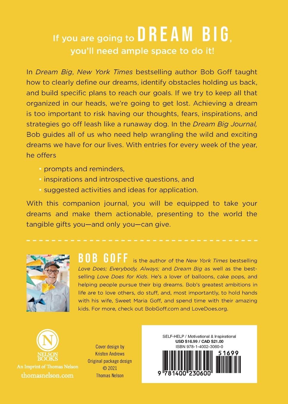 Rückseitencover The Dream Big Journal