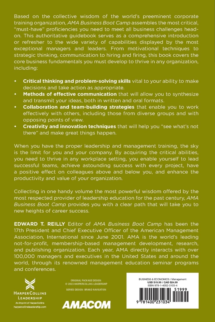 Rückseitencover The AMA Business Boot Camp