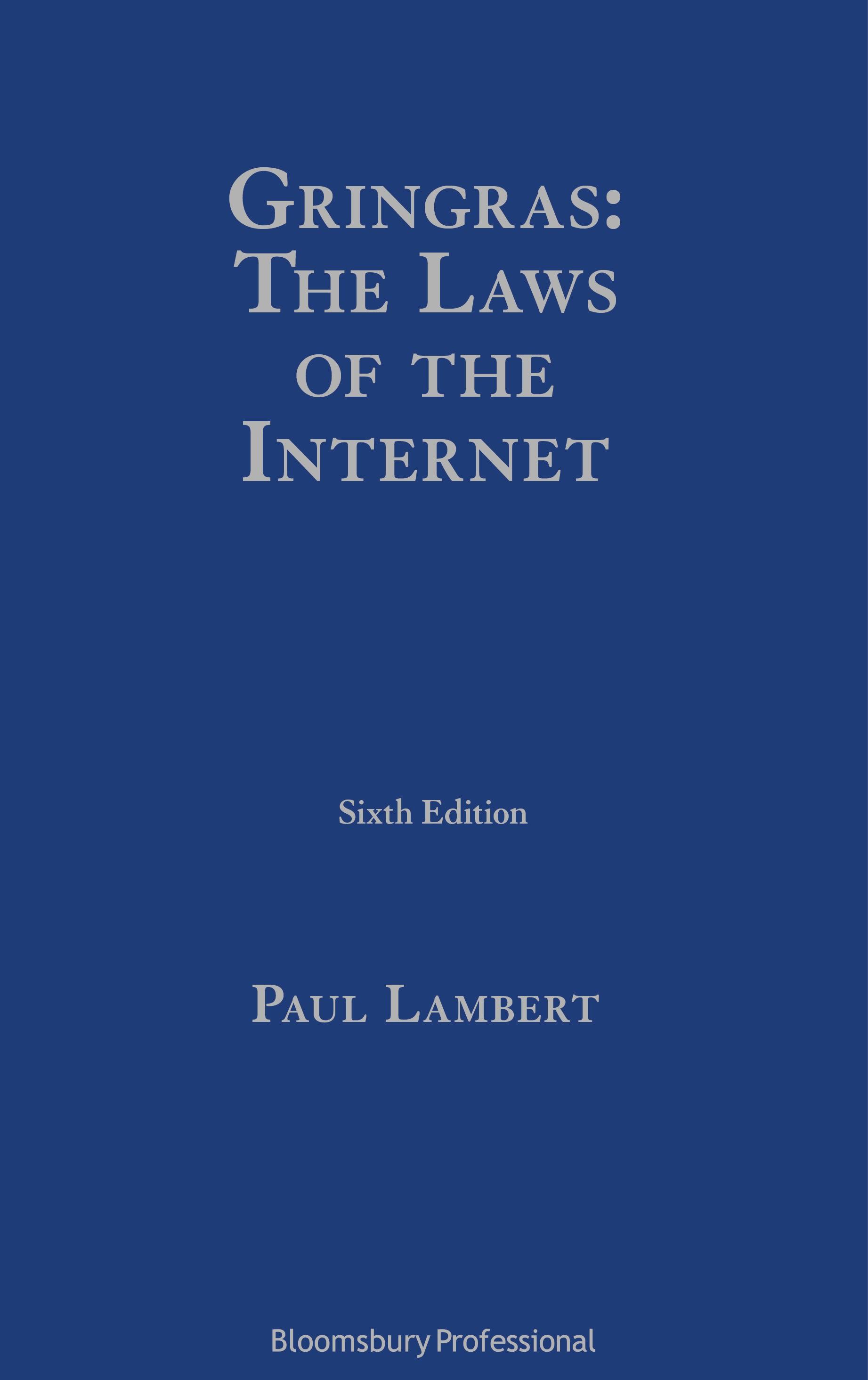 Vorderes Coverbild Gringras: The Laws of the Internet