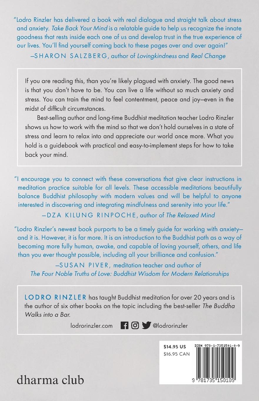 Rückseitencover Take Back Your Mind