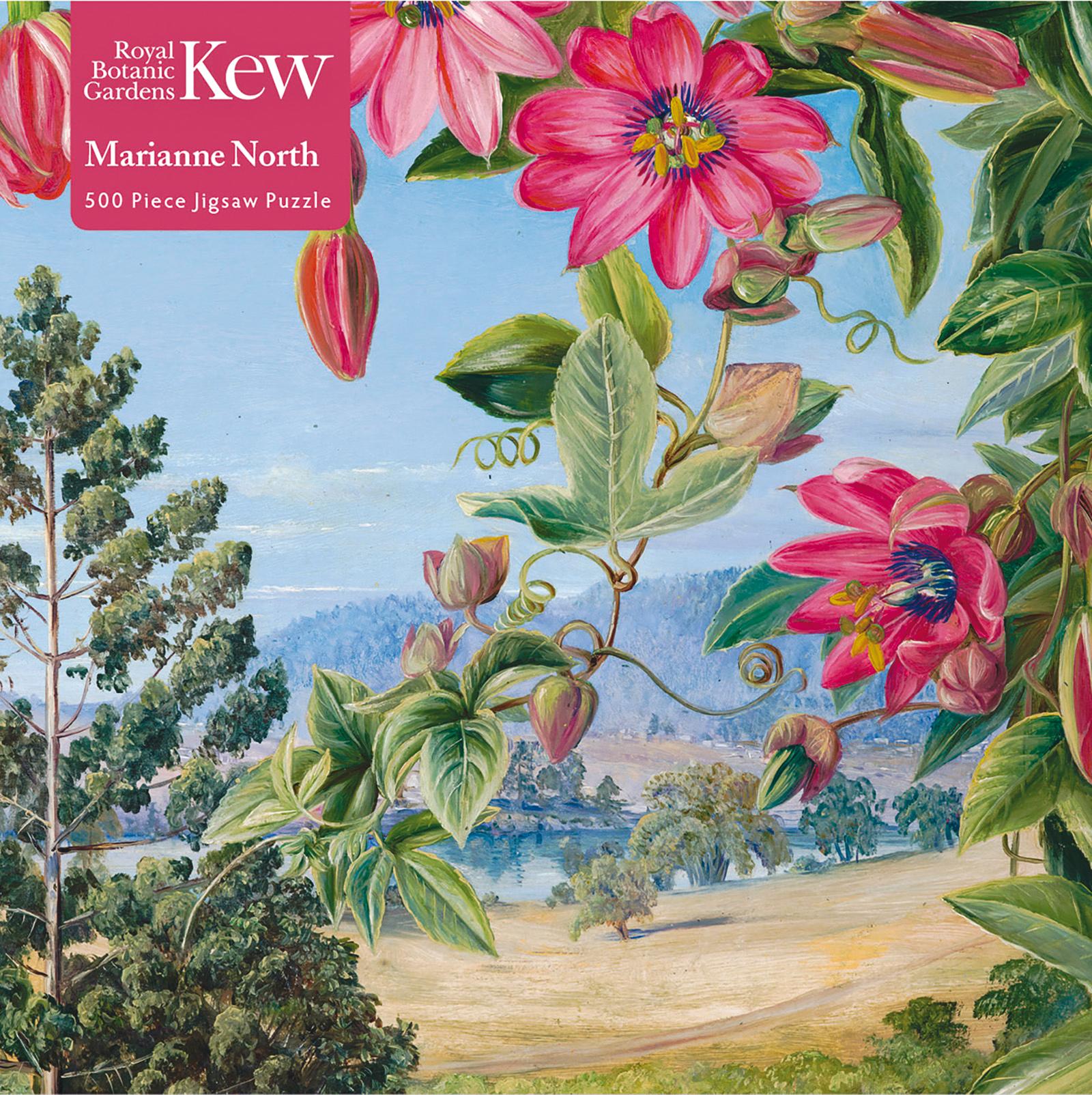 Vorderes Coverbild Adult Jigsaw Puzzle Kew: Marianne North: View in the Brisbane Botanic Garden (500 Pieces)