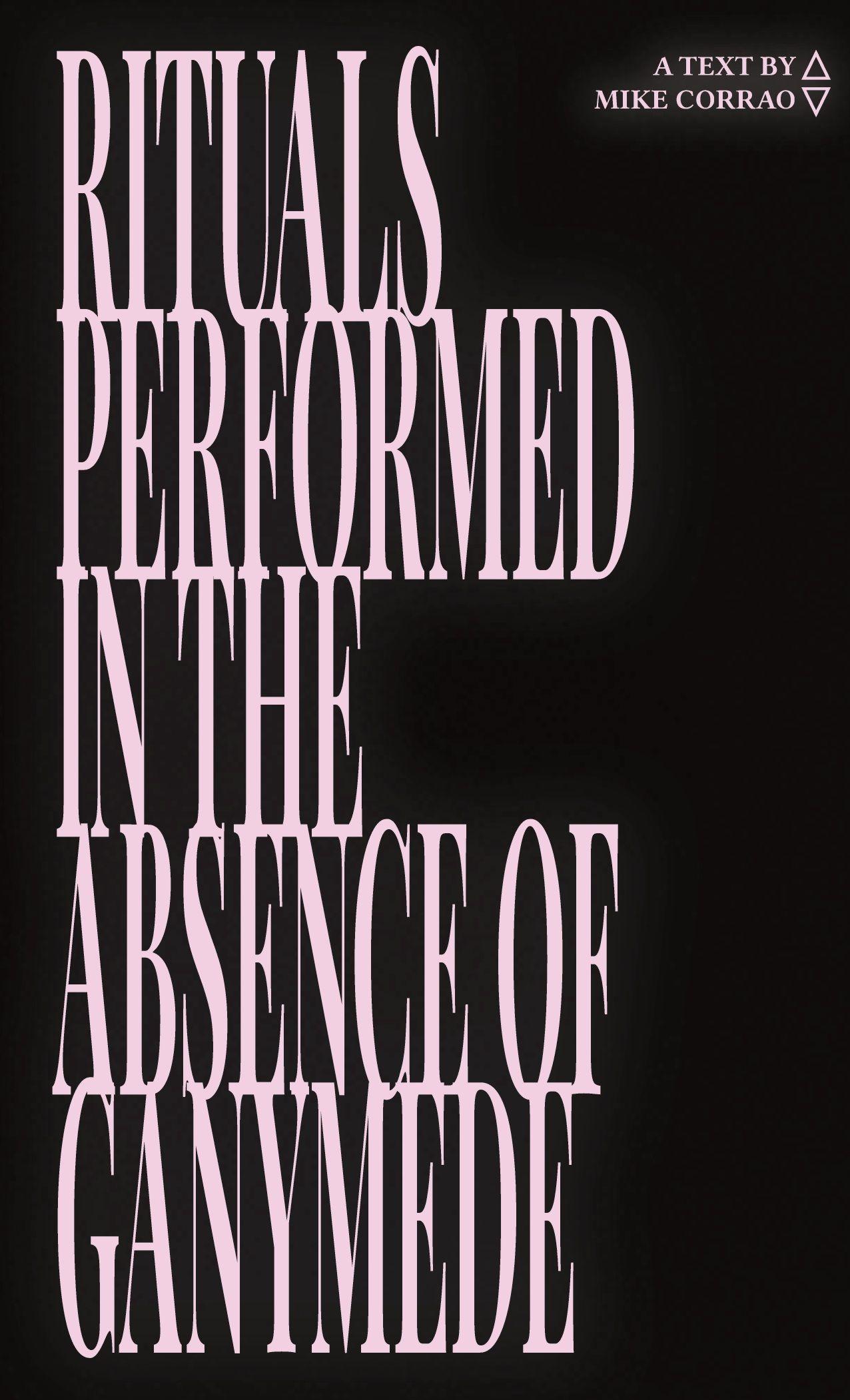 Vorderes Coverbild Rituals Performed in the Absence of Ganymede