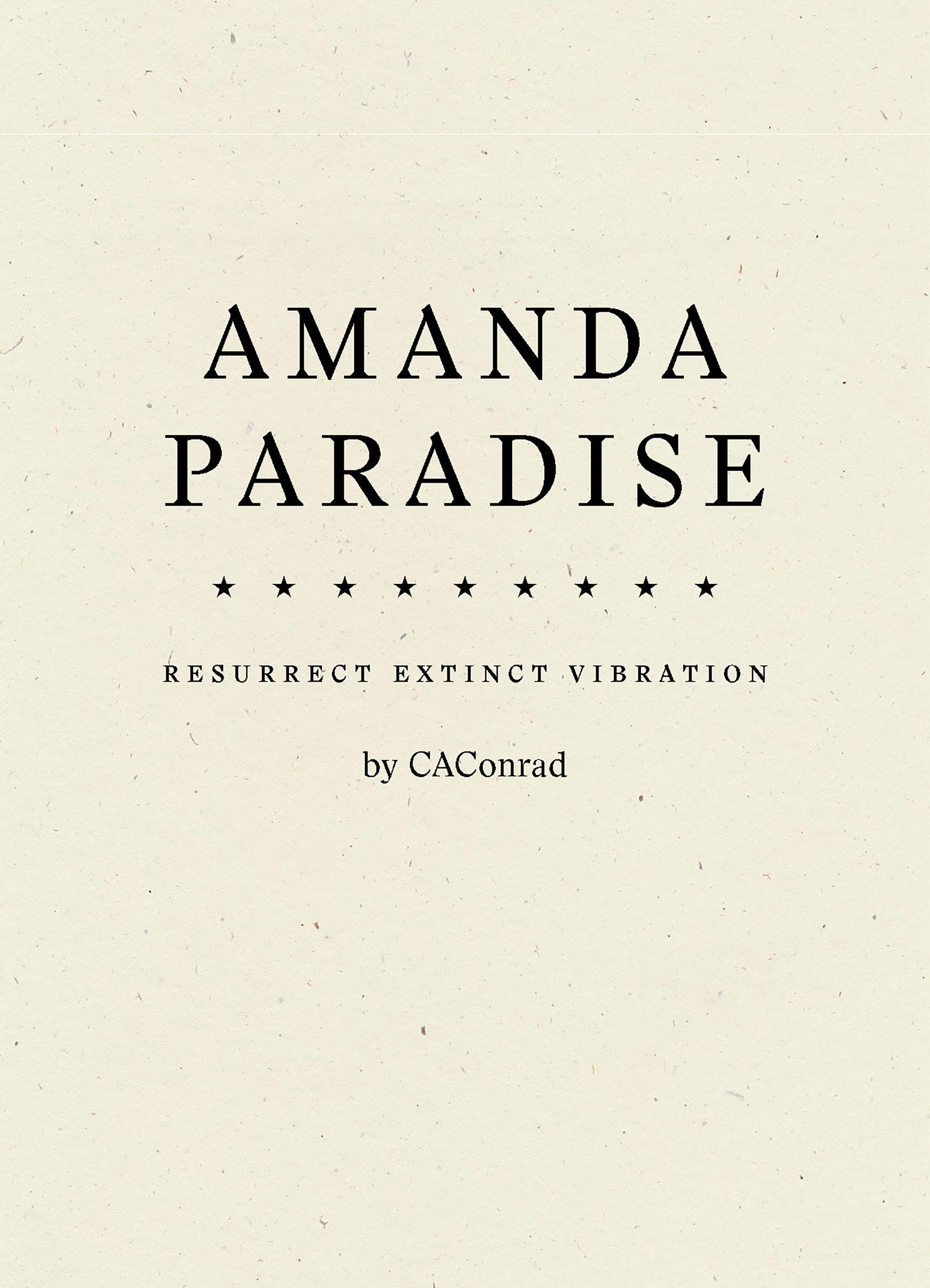 Vorderes Coverbild Amanda Paradise