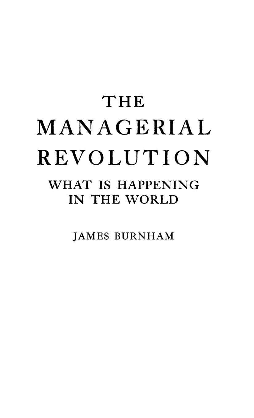 Vorderes Coverbild The Managerial Revolution