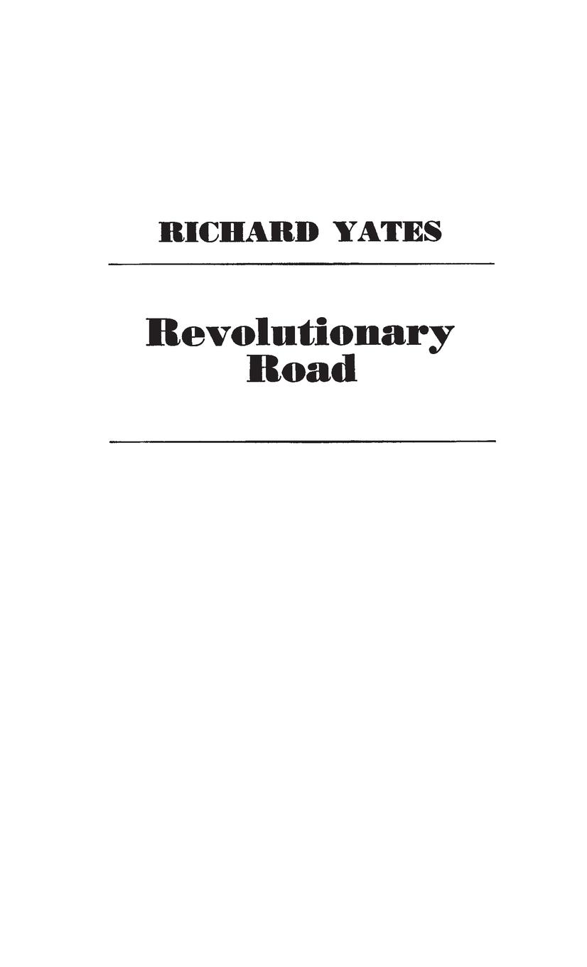 Vorderes Coverbild Revolutionary Road