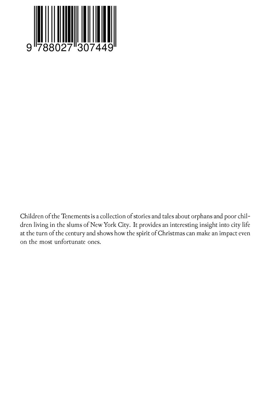 Rückseitencover Children of the Tenements