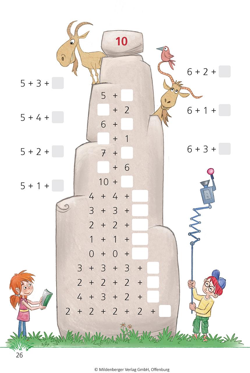 Beispielinhalt (Bild) Das Übungsheft Mathematik 1