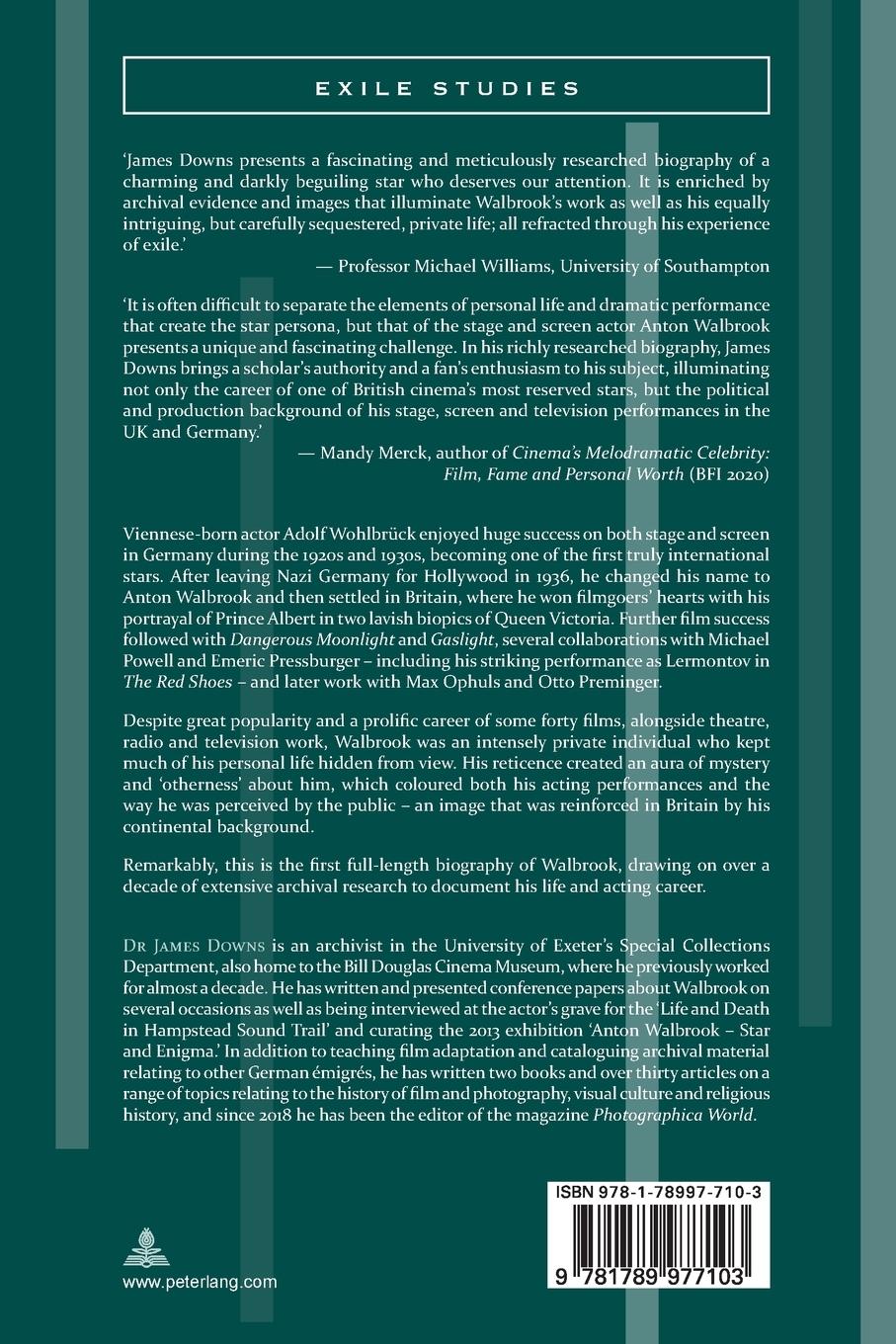 Rückseitencover Anton Walbrook