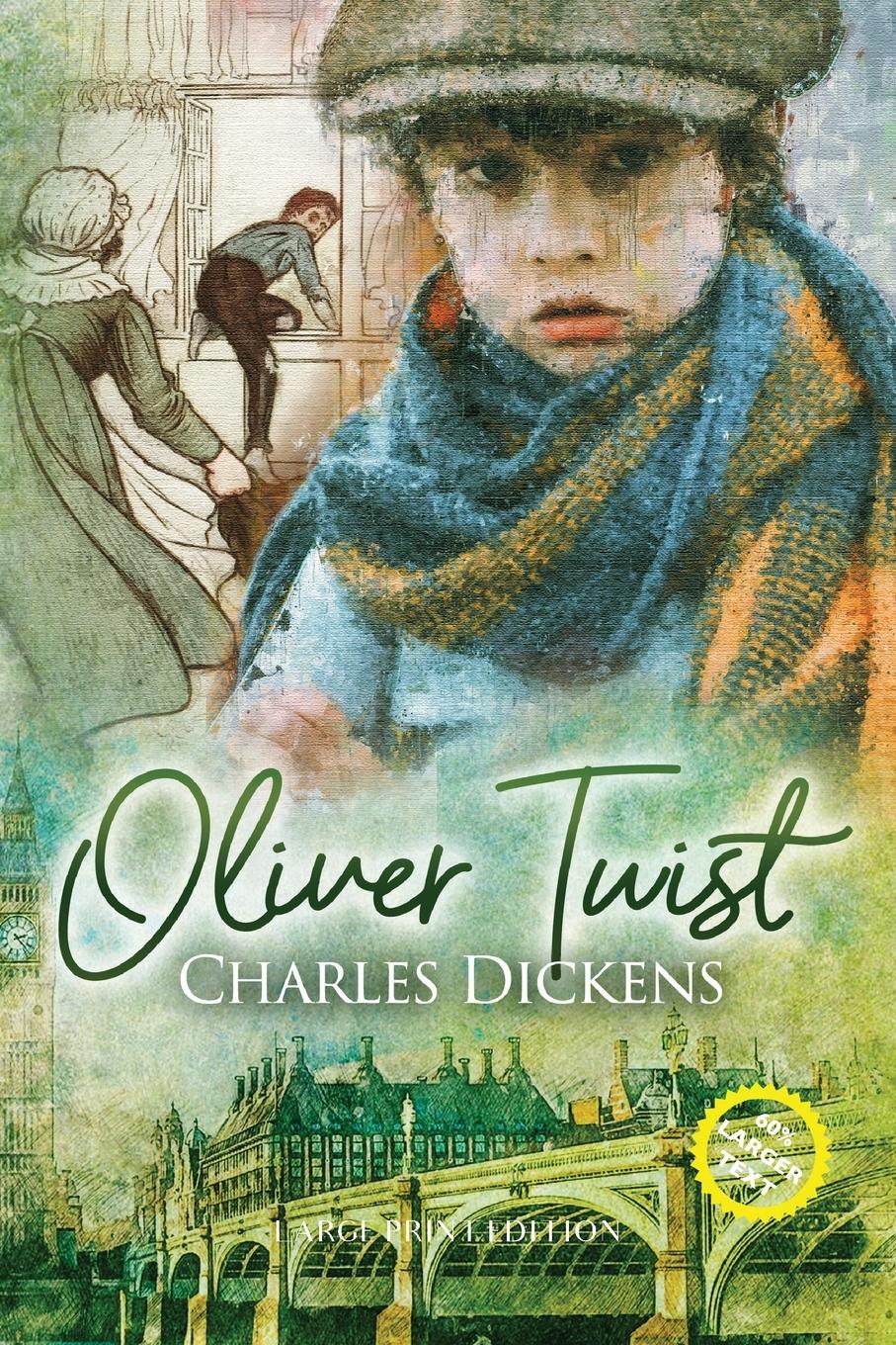 Vorderes Coverbild Oliver Twist (Large Print, Annotated)