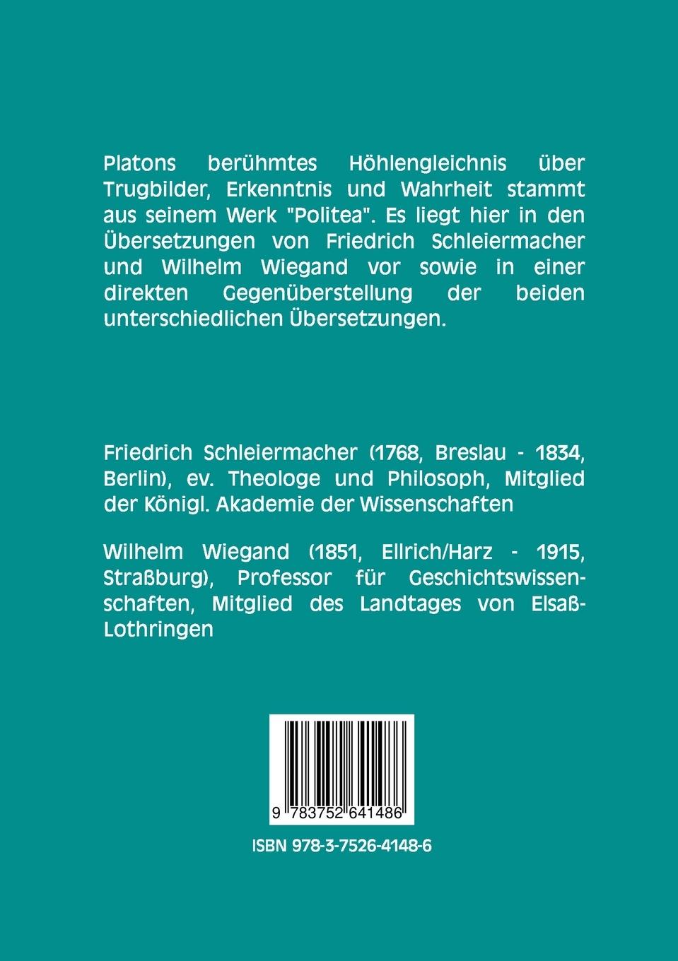 Rückseitencover Das Höhlengleichnis