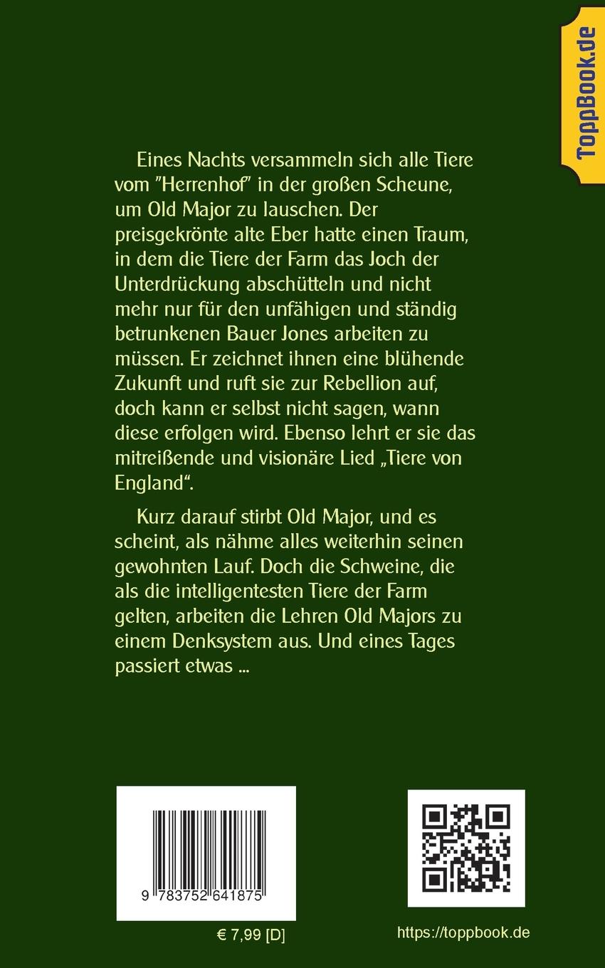 Rückseitencover Die Farm der Tiere