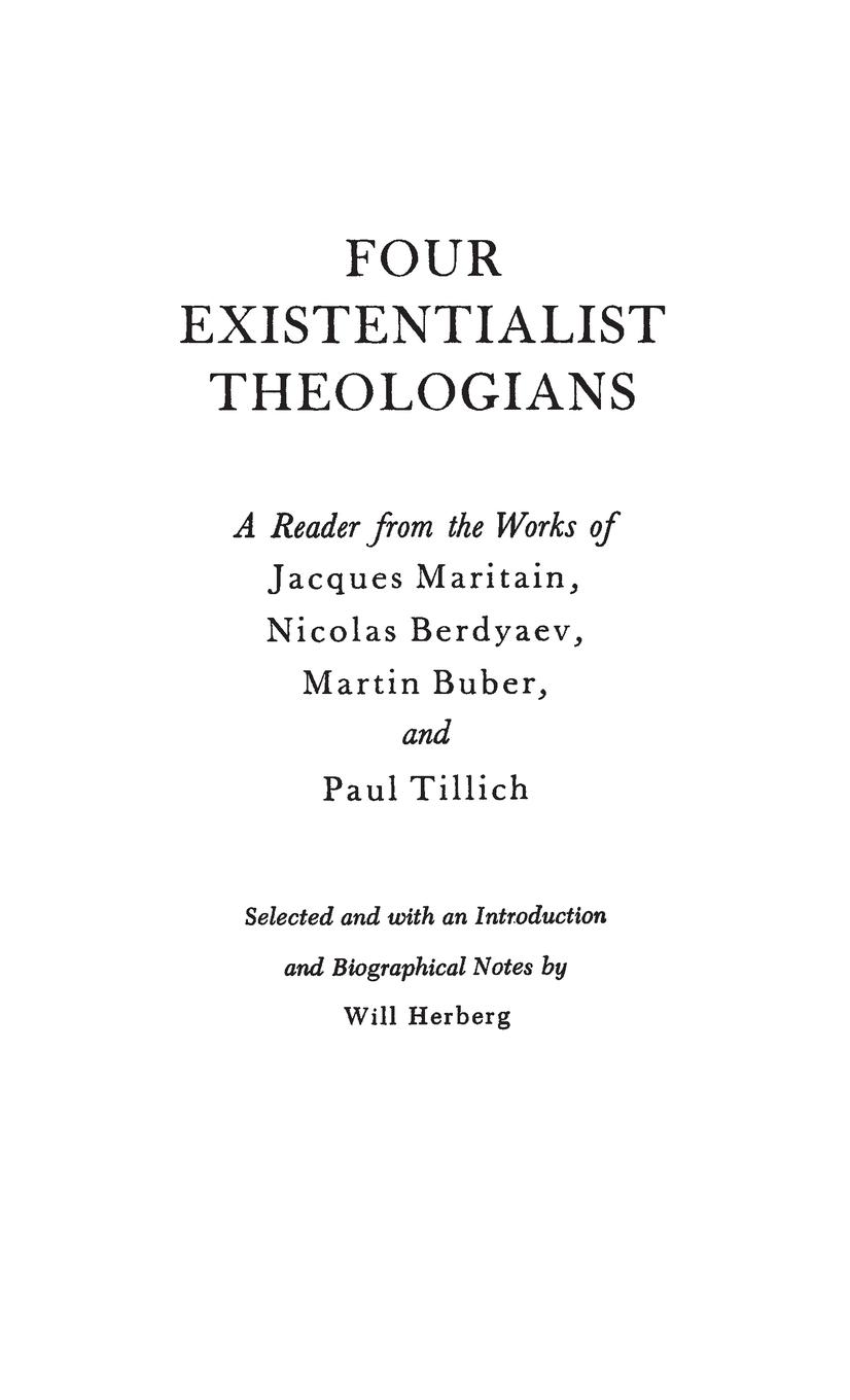 Vorderes Coverbild Four Existentialist Theologians