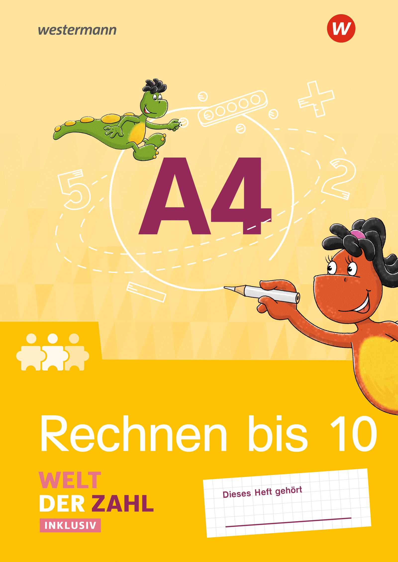 Vorderes Coverbild Welt der Zahl Inklusiv. Inklusionsheft A4: Rechnen bis 10