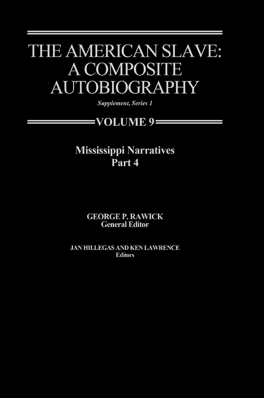 Vorderes Coverbild The American Slave--Mississippi Narratives