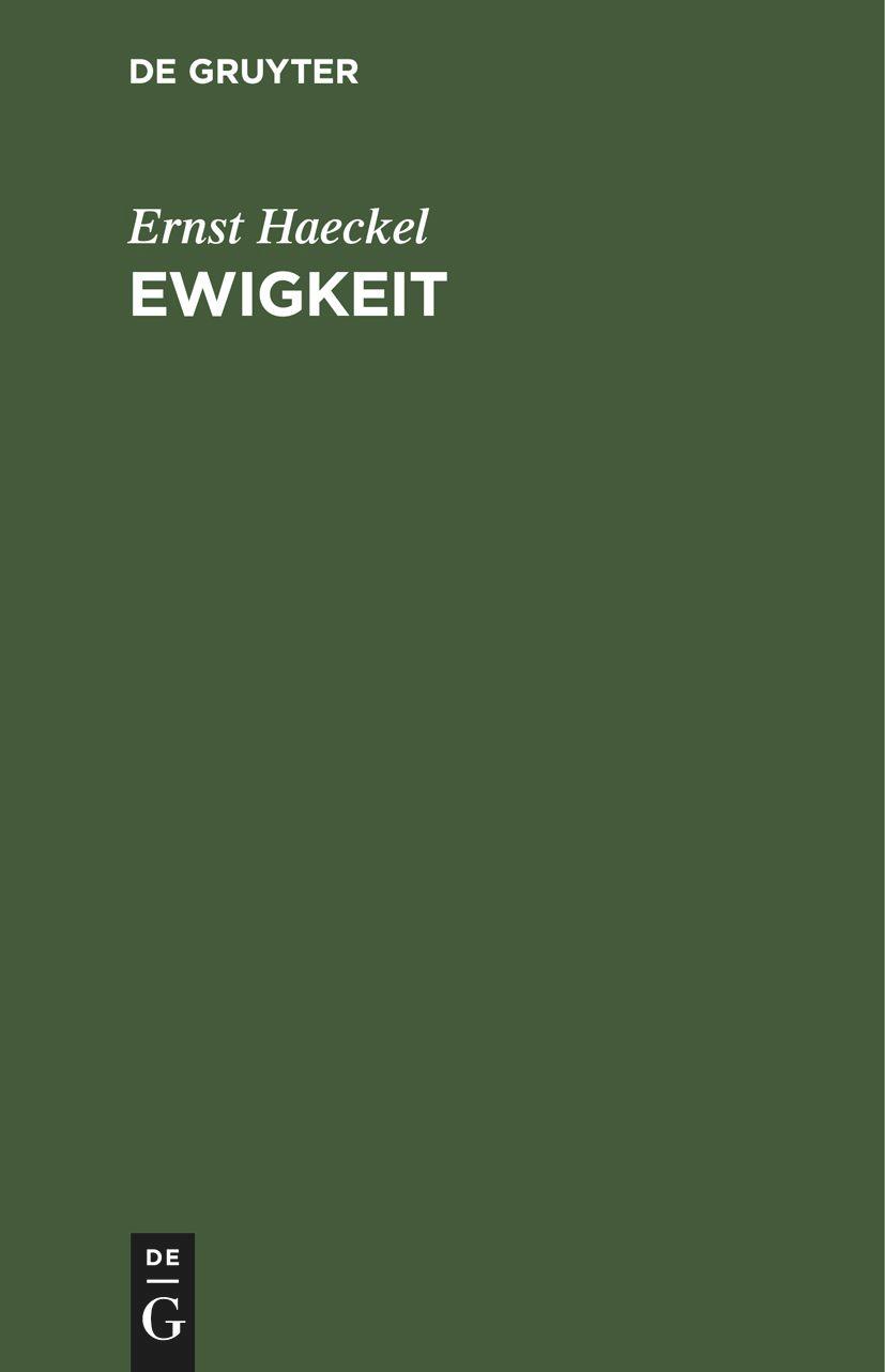 Vorderes Coverbild Ewigkeit