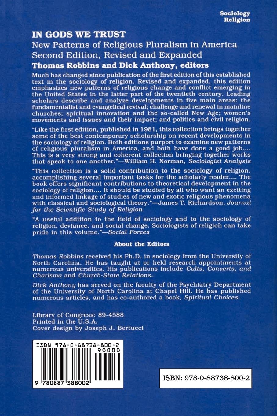 Rückseitencover In Gods We Trust