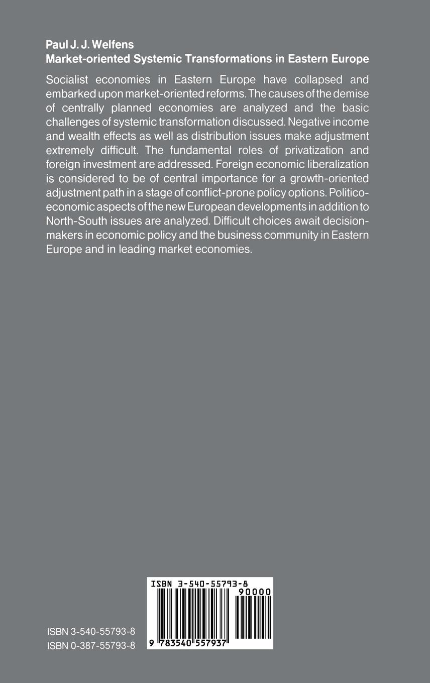 Rückseitencover Market-oriented Systemic Transformations in Eastern Europe