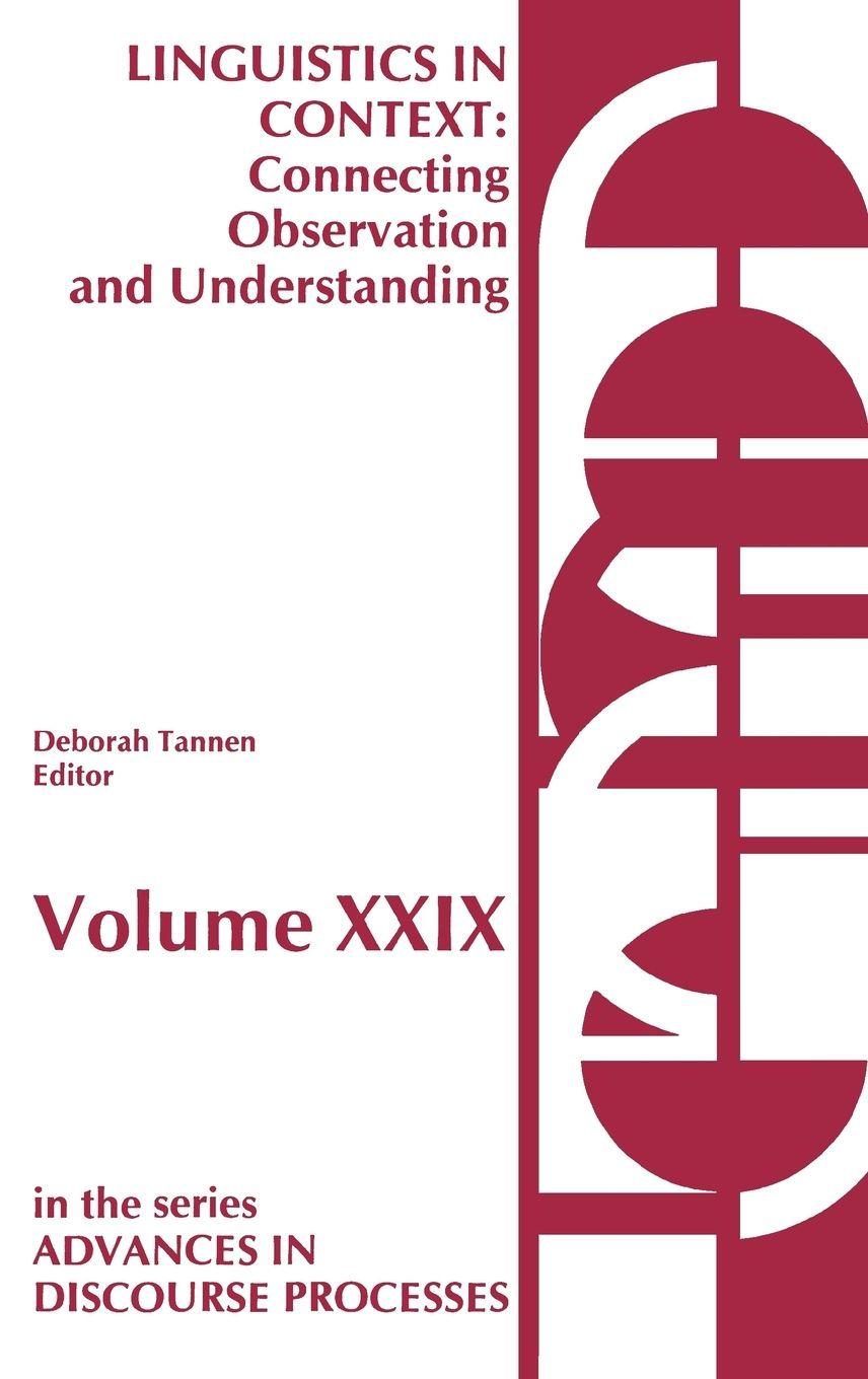 Vorderes Coverbild Linguistics in Context--Connecting Observation and Understanding